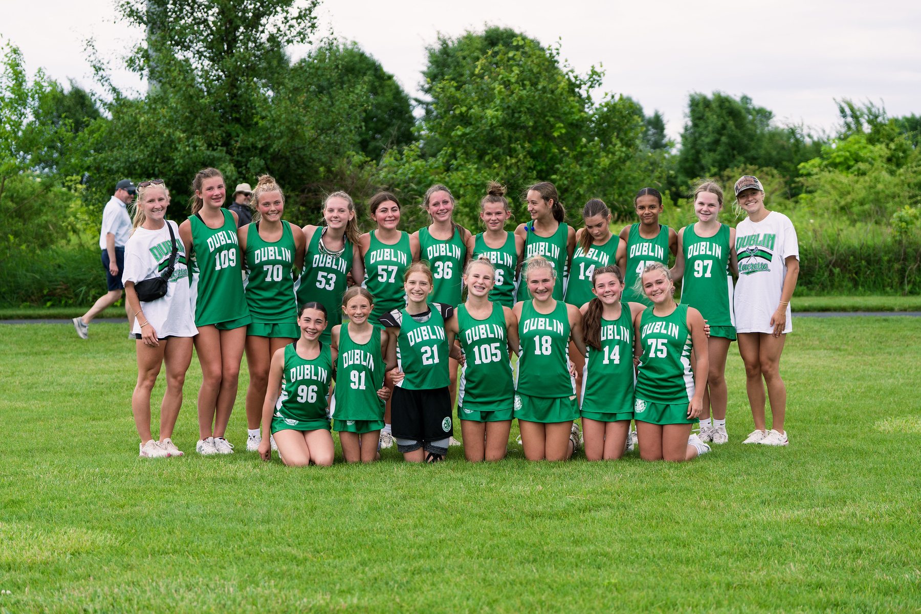 Dublin Lacrosse Club team photo after a summer tournament