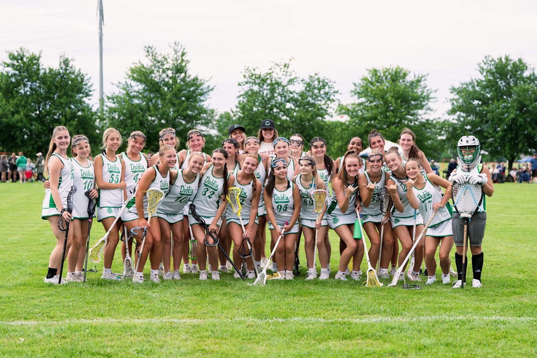 Dublin Lacrosse Club players together at a tournament