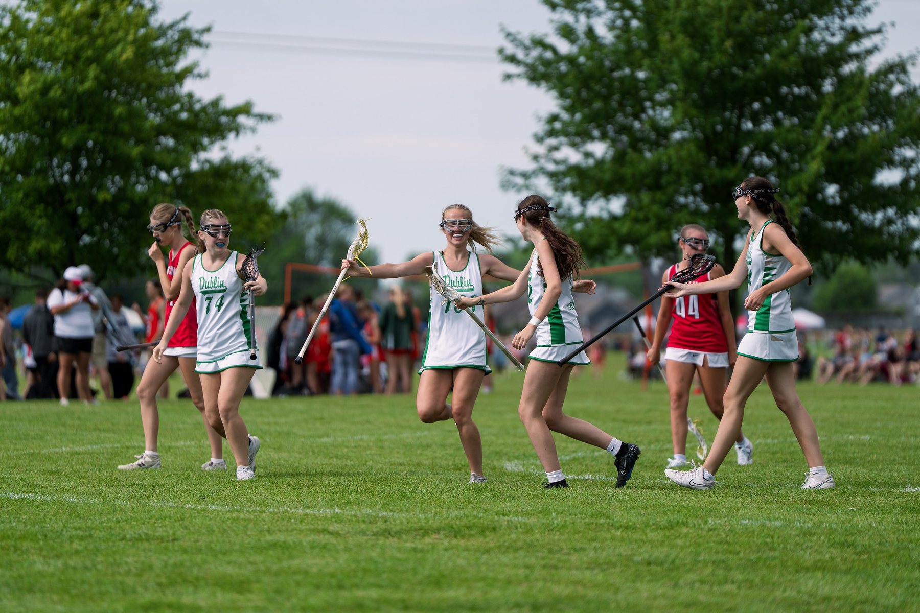 Dublin Lacrosse Club player competing in tournament play